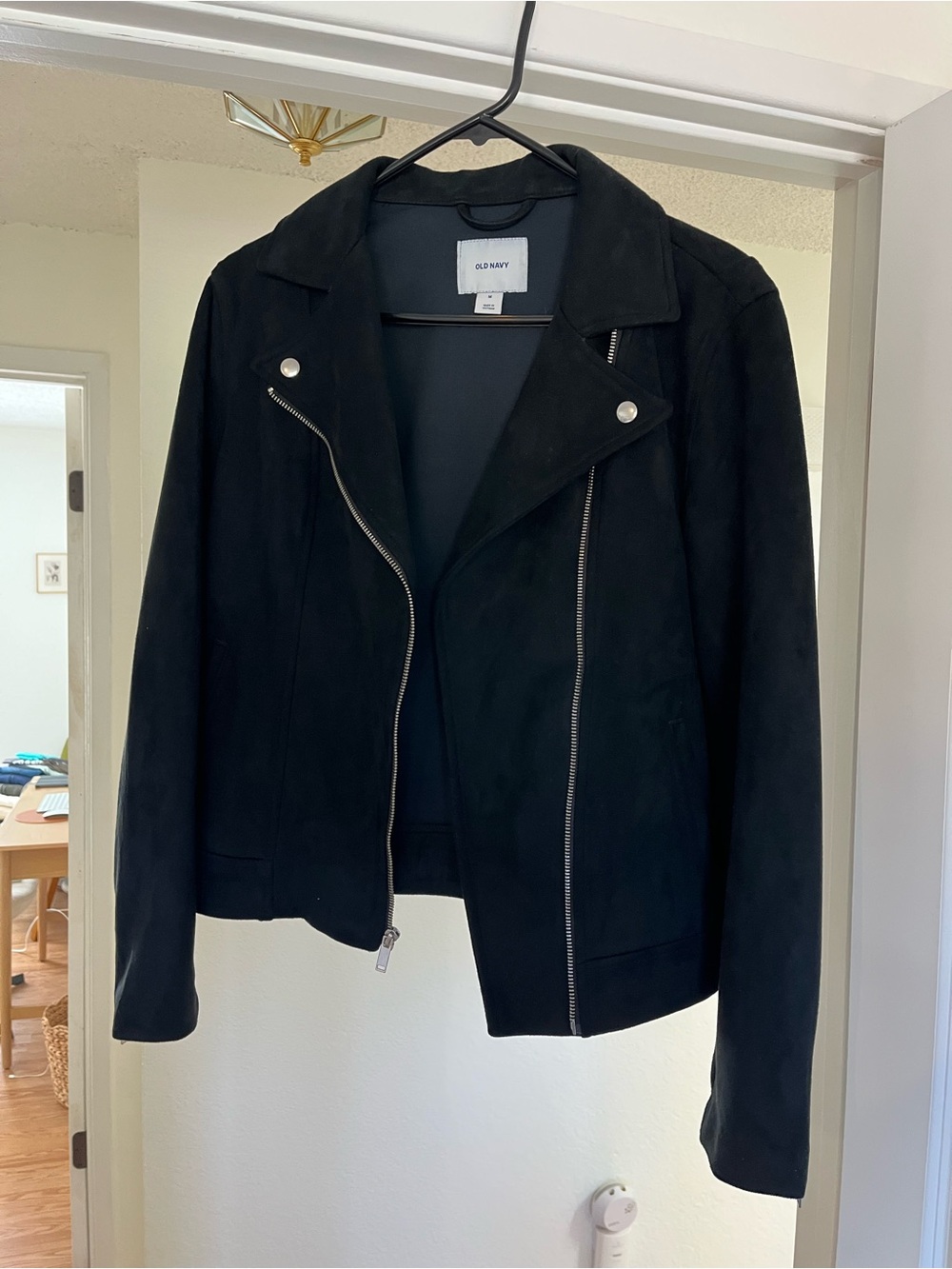 Old Navy Black Faux-Suede Moto Jacket